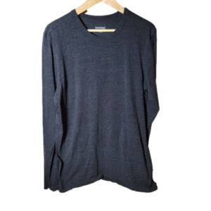 Rough Dress men's medium longsleeve cotton tee charcoal heathered grey